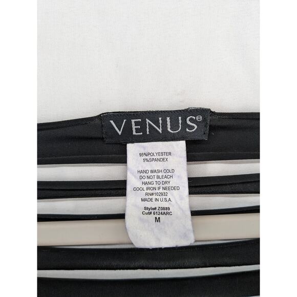 Venus Club‎ Cutout Back Dress M Black Drape Bodycon Studs Mini Party Sleeveless - Picture 4 of 9